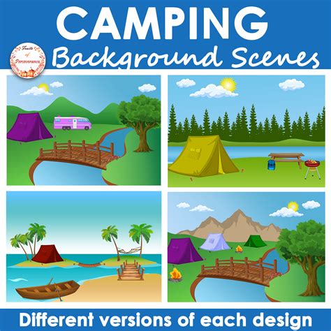 Camping Background Scenes Clipart | Summer Fun Activities Clip art ...