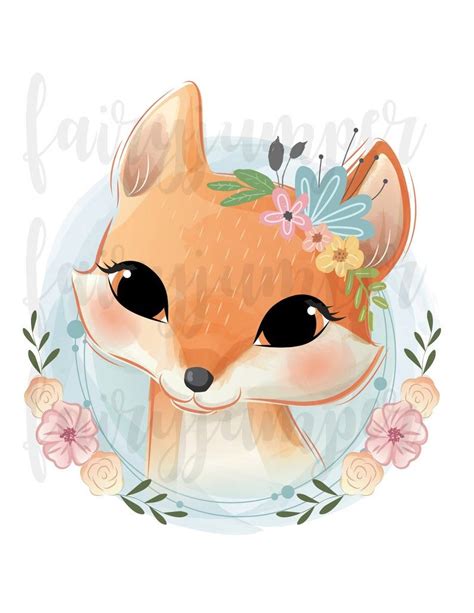 Fox clipart baby fox clipart Sublimation graphics Fox | Etsy in 2020 ...