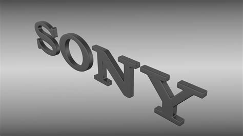 Sony logo free 3D Model .obj .3ds .fbx .blend .dae - CGTrader.com