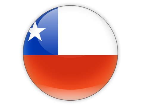 Round icon. Illustration of flag of Chile