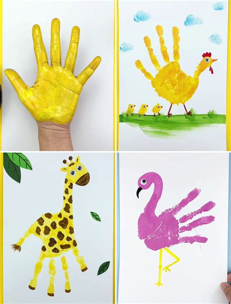 Handprint Animal Art for Kids | How to make Handprint Animal Drawing for Kids | By Activities ...