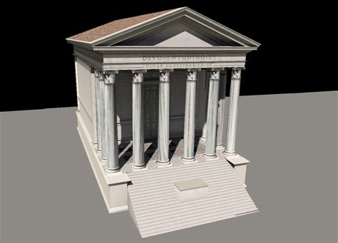 Ancient Architecture Book Research, Antoninus et Faustina, templum A temple built...