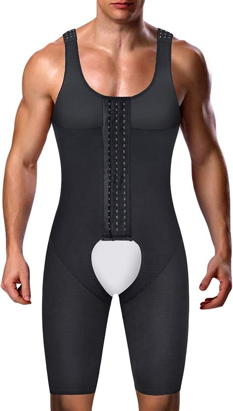 DoLoveY Men's Shapewear Bodysuit Full Body Shaper Compression Slimming ...