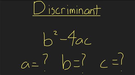 Discriminant Example Problems Part 1 - YouTube