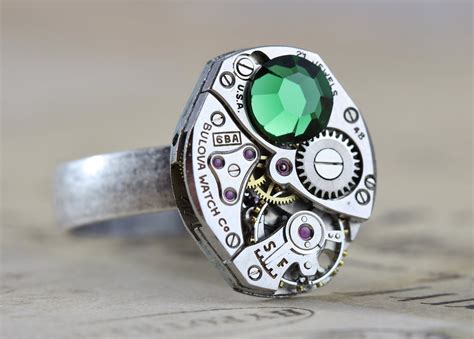 Mens Ring Unique Ring Steampunk Ring Personalized Custom