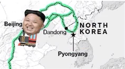 Kim Jong Un’s train route to Vietnam : r/mildlypenis