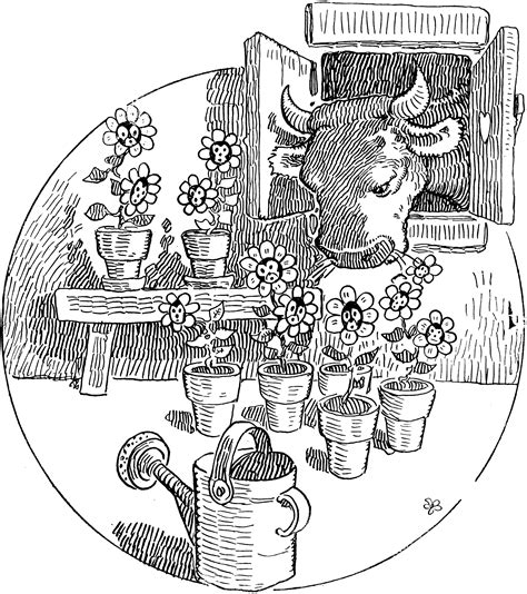 Cow Eating Flowers | ClipArt ETC