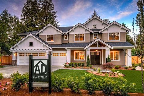 Modern Craftsman House Plan With 2-Story Great Room - 23746JD | Architectural Designs - House Plans