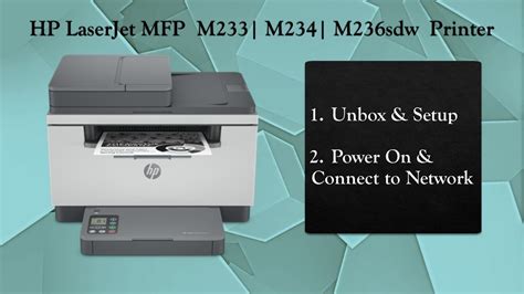 HP LaserJet MFP M233 | M234 | 236sdw Printer : Unbox & Setup connect to ...