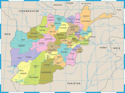 Afghanistan Provinces Map | Mappr