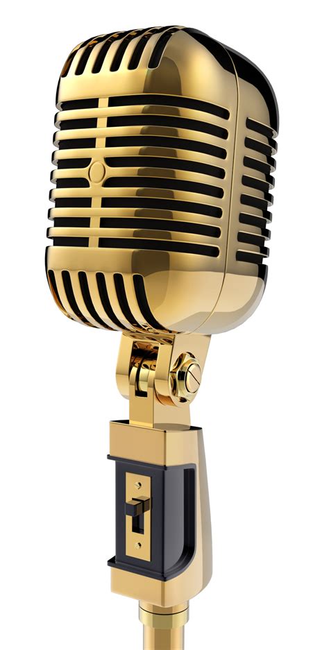 Golden Microphone Png