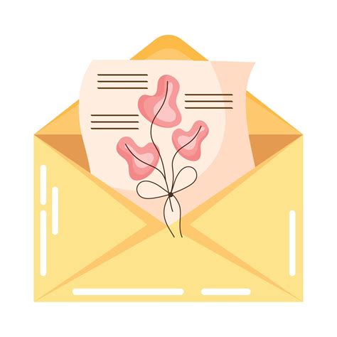 love letter in yellow envelope 16762673 Vector Art at Vecteezy