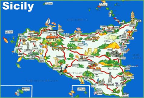 Sicily Tourist Map - Printable Map Of Sicily | Printable Maps