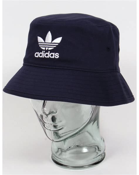 Adidas Originals Bucket Hat With Trefoil Navy,3 stripes