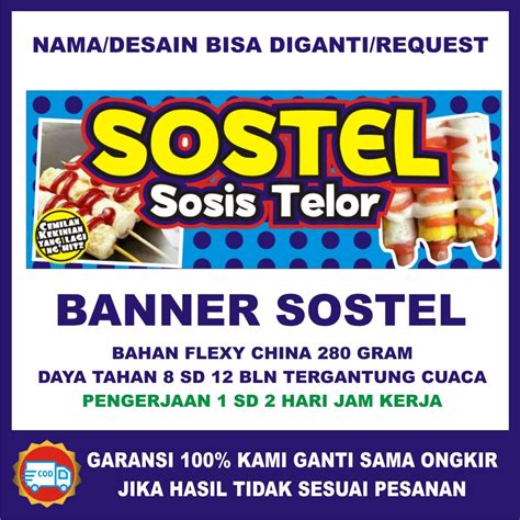 Banner sostel | Spanduk Sostel Bisa Custom Desain SUka SUka | Lazada Indonesia