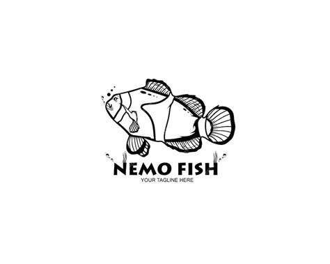 Premium Vector | Nemo fish logo silhouette vector design