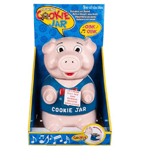 Talking Piggy Cookie Jar Biscuit Snacks Container With Oinking Sound ...