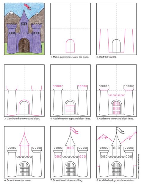 Draw a Midieval Castle · Art Projects for Kids