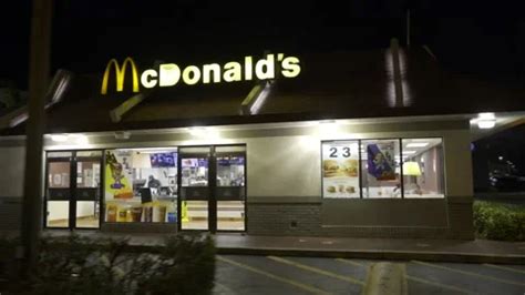 Night video of a Mcdonalds fast food res... | Stock Video | Pond5