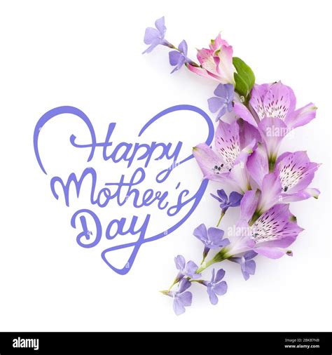 Happy mothers day. Flowers composition. Wreath made of various colorful ...