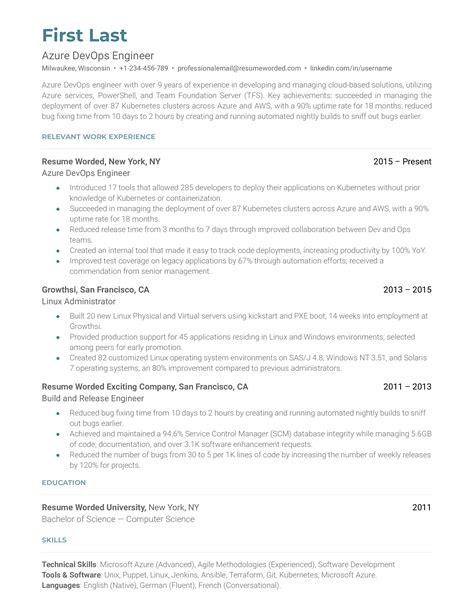 Azure Cloud Engineer Resume Sample 2023 Writing Tips Resumekraft Vrogue | Images and Photos finder