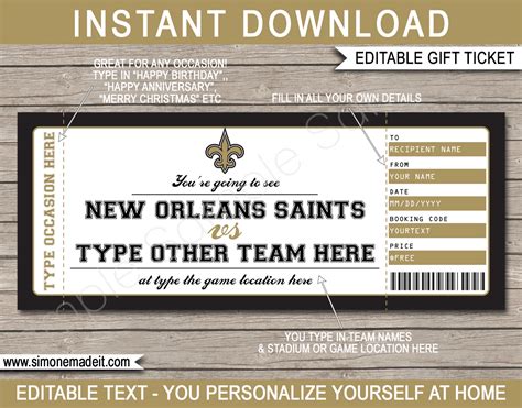 Lynn Andrews News: New Orleans Saints Football Tickets