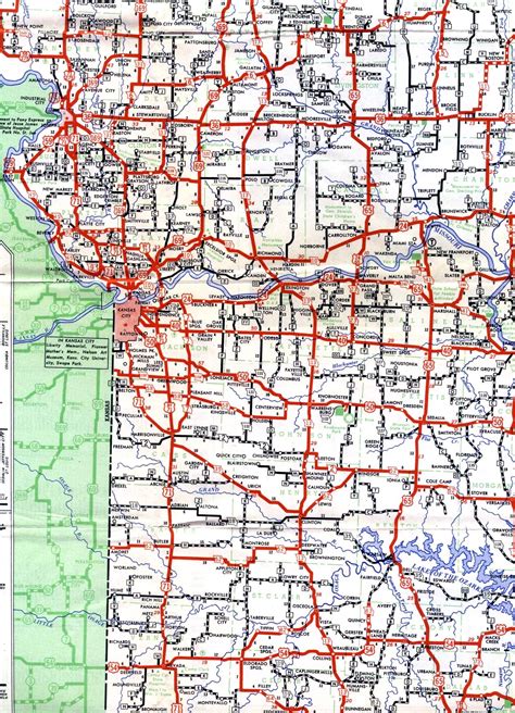 Missouri Highways (unofficial) - Section of 1950 official highway map