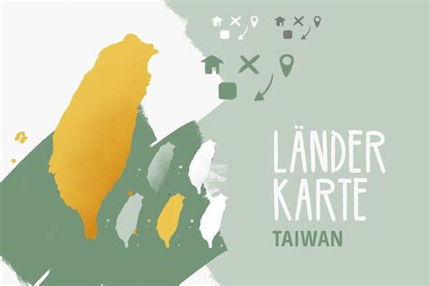 Taiwan Map Taiwan Map Outline Taiwan Map Incl. Pins for - Etsy