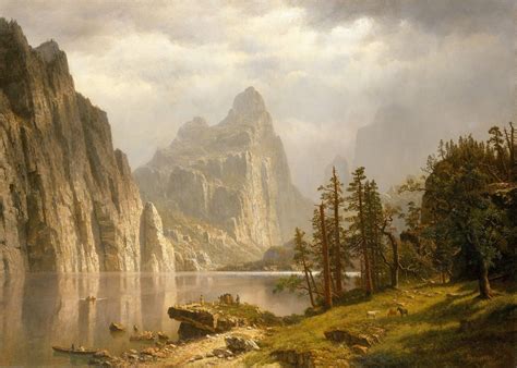 Albert Bierstadt - Merced River, Yosemite Valley 1866 | Hudson river school, Merced river ...