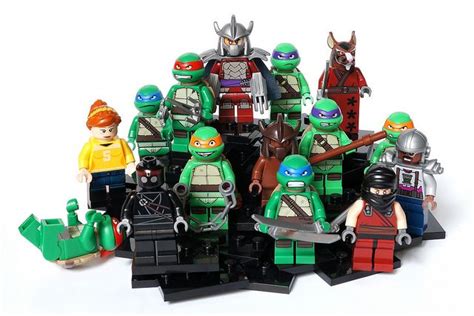 TMNT-minifigs | Lego minifigs, Custom lego, Lego