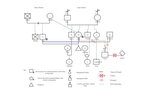 This Three Family Generation Genogram is an example of a three-family generation genogram, and ...