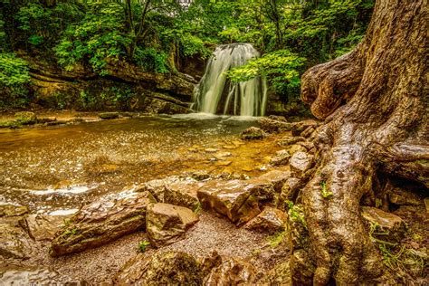 Kostenlose Bild: Wasserfall, Natur, Landschaft, Stream, Blatt, Holz ...