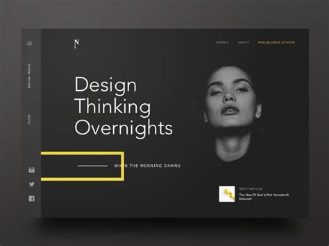 Visual design black and yellow 2x | Portfolio web design, Portfolio ...