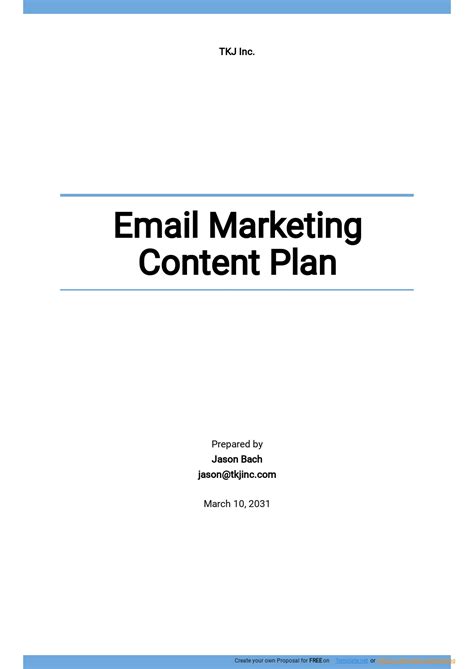 Free Email Marketing Communication Plan Template - Google Docs, Word, Apple Pages, PDF ...