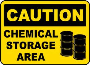 Caution Chemical Storage Area Sign - Save 10% Instantly