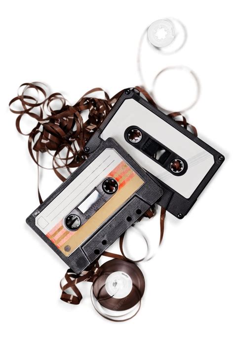 Premium Photo | Vintage audio tapes isolated on white