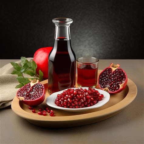 Premium AI Image | pomegranate_plate_rich_in_antioxidants_healthy