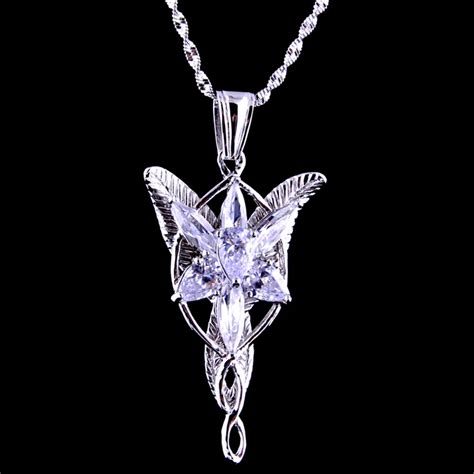 High Quality LOTR 925 Silver Arwen Evenstar Pendant Necklace Valentine's Day Gift for Girlfriend ...