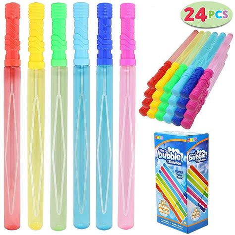 JOYIN 24 Pack 14’’ Big Bubble Wands Bulk (2 Dozen) for Summer Toy, Outdoor / Indoor Activity Use ...