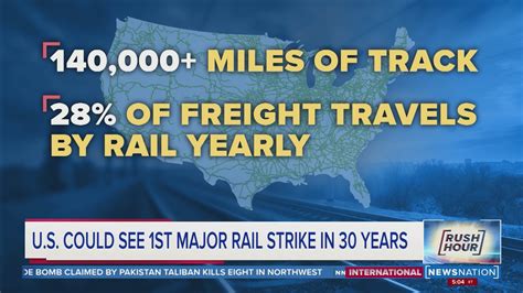 US could see 1st major rail strike in 30 years