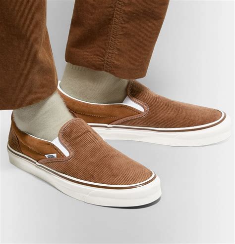 Vans - OG 98 DX Corduroy and Suede Slip-On Sneakers - Men - Tan Vans