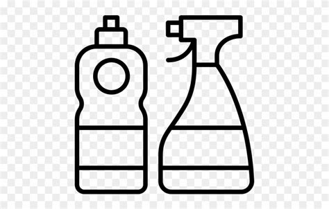 Cleaning Supply Clip Art - Cleaning Products Black And White - Png Download (#60328) - PinClipart