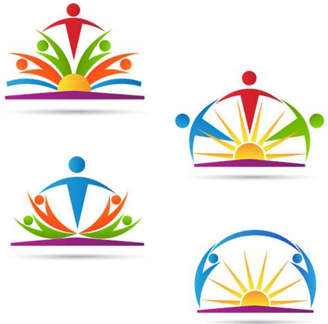 Logo with People 3 set vector ai | UIDownload