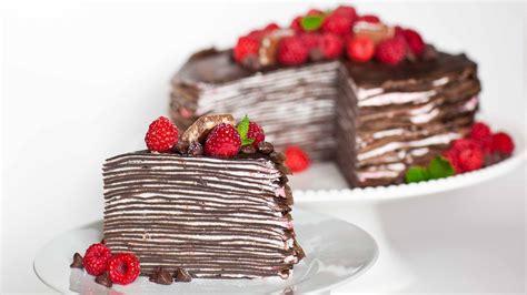 Chocolate Raspberry Crepe Cake - Recipe Flow