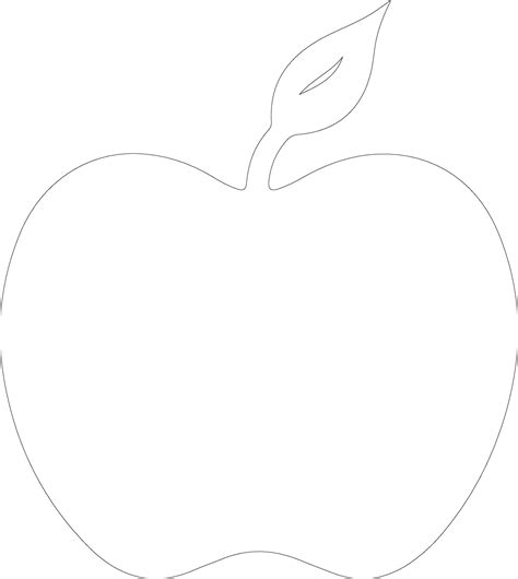 apple outline silhouette 38489375 Vector Art at Vecteezy