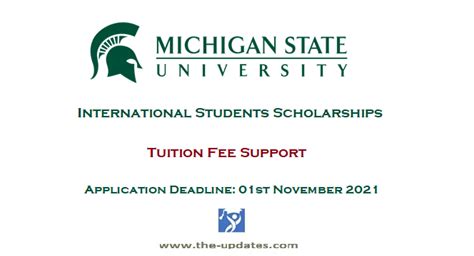 International student scholarships at Michigan State University USA