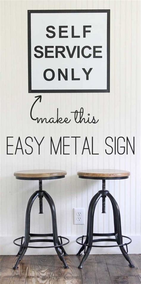 make this easy metal sign | Vintage signs diy, Diy farmhouse signs ...