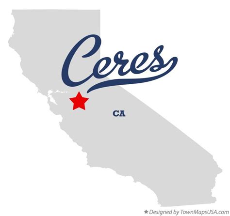 Map of Ceres, CA, California