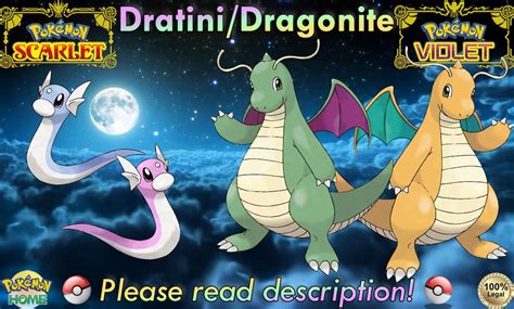 Shiny/non-shiny Dratini/dragonite 6IV Pokémon Scarlet/violet 100% Legal - Etsy