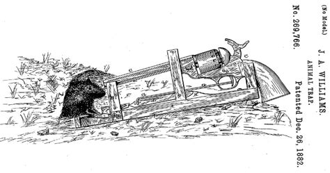 1882 invention from Texas: gun powered mousetrap - Fact Source